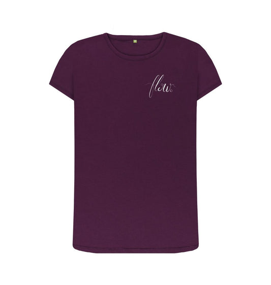 Purple Get in the Flow-crew neck t-shirt