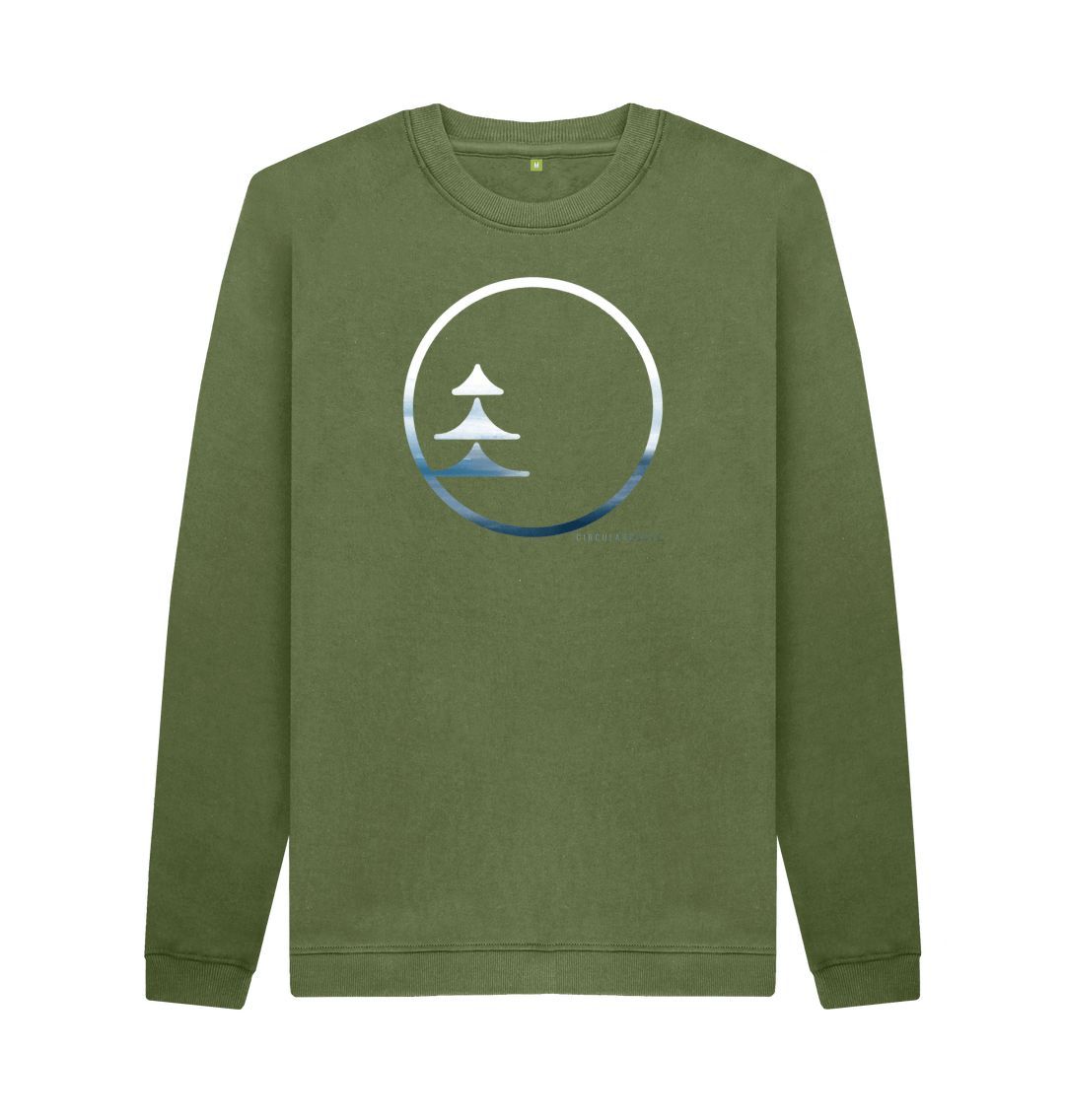 Khaki Circular Basics - Ocean Logo Sweater