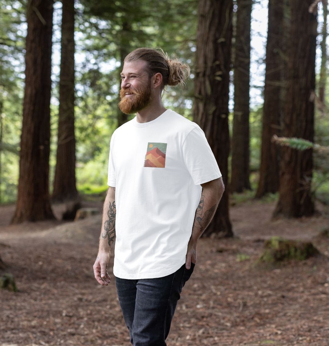 Pastel Mountains-Long Line t-shirt