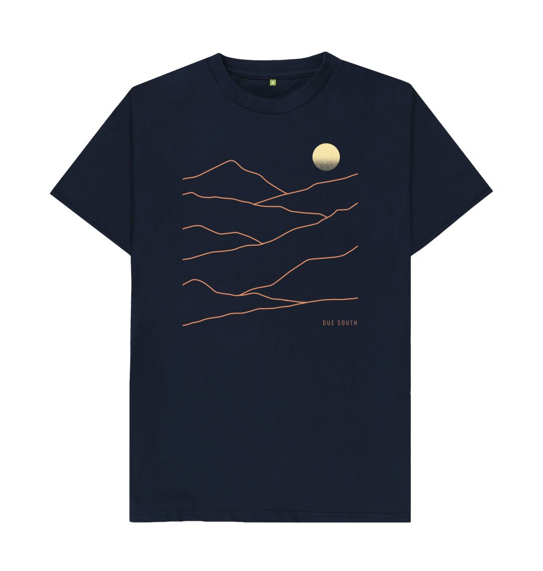 Navy Blue Wicklow Landscape - 100% Organic cotton t-shirt