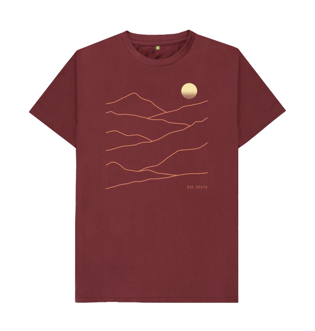 Red Wine Wicklow Landscape v2 - 100% Organic cotton t-shirt