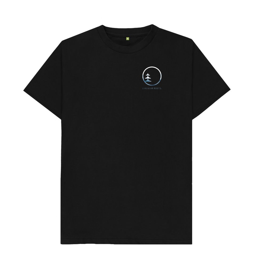 Black Circular Basics - Small Ocean logo tee
