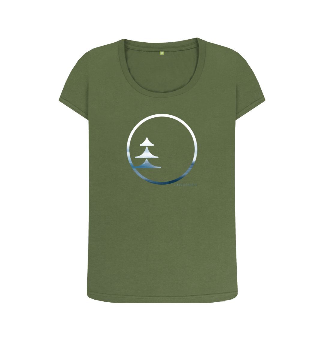 Khaki Circular Basics - Ocean Logo tee (w)