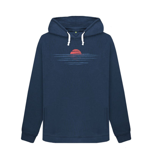 Navy Blue Sunset Seas - Regular Fit hoodie (w)