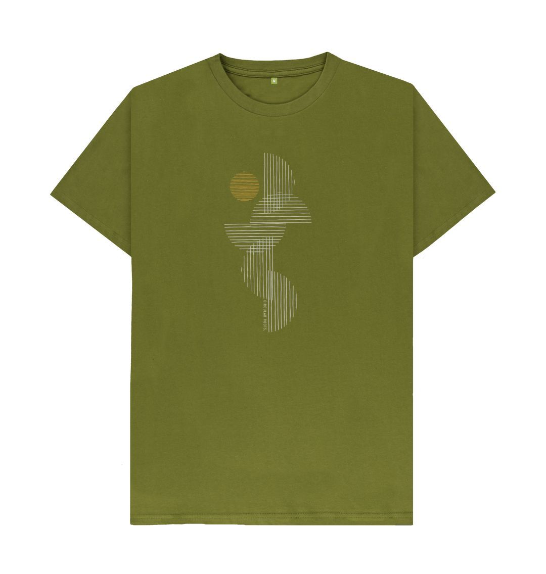 Moss Green Phases - Organic cotton t-shirt