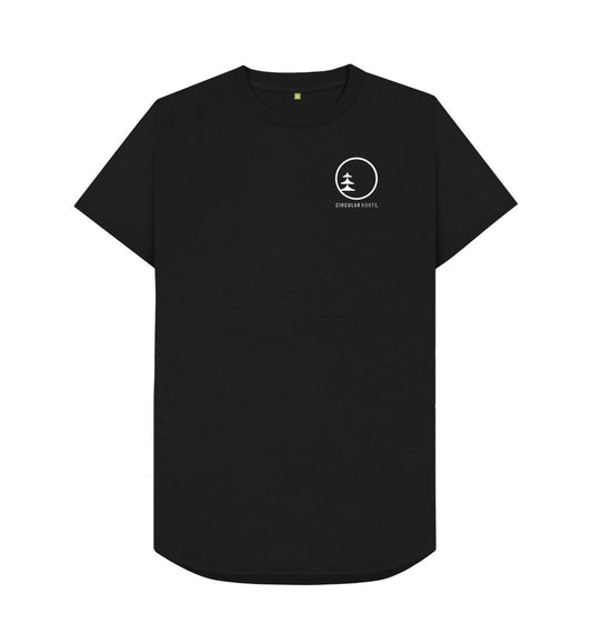 Black Circular Basics - Long Line t-shirt