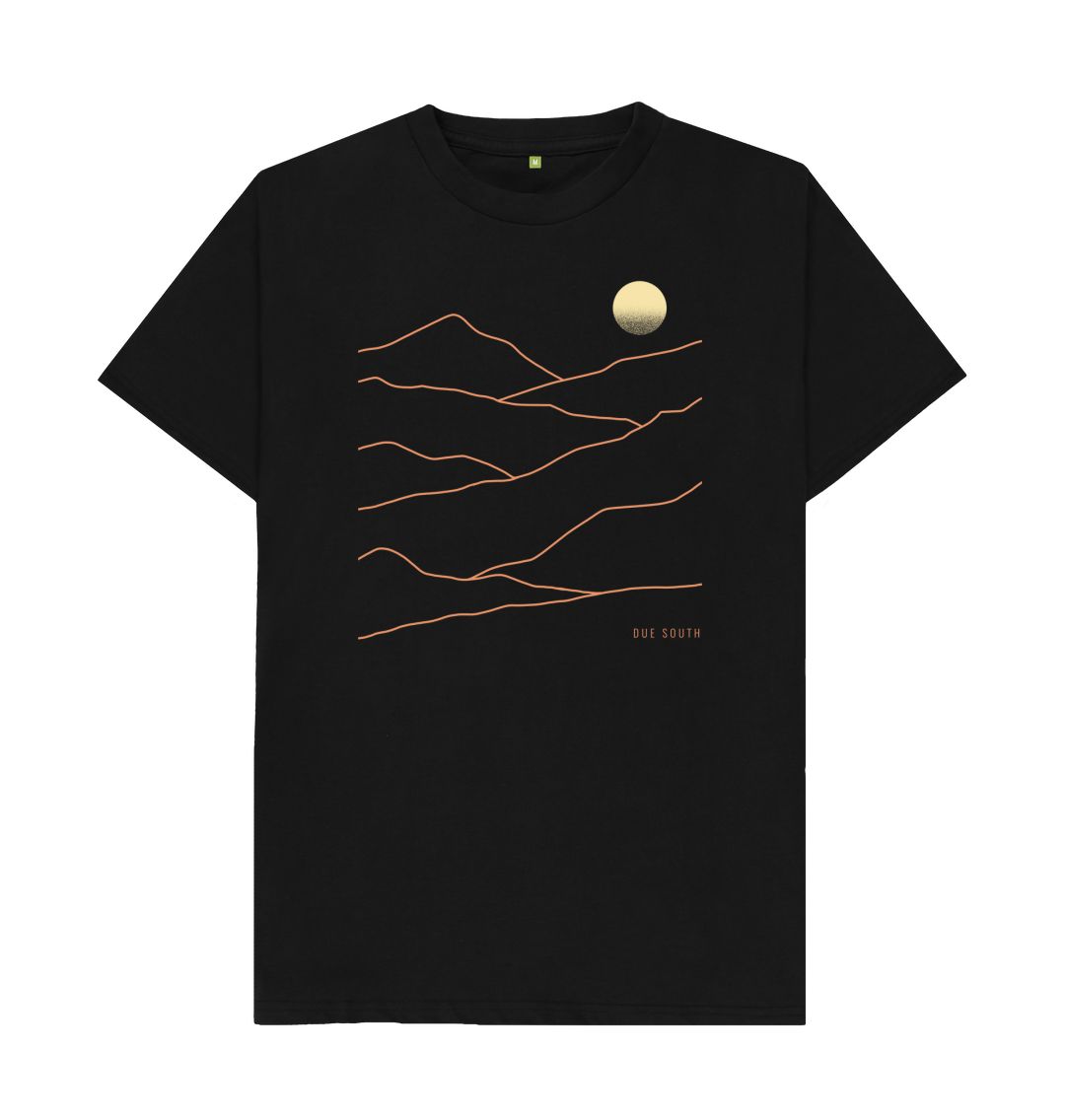 Black Wicklow Landscape - 100% Organic cotton t-shirt