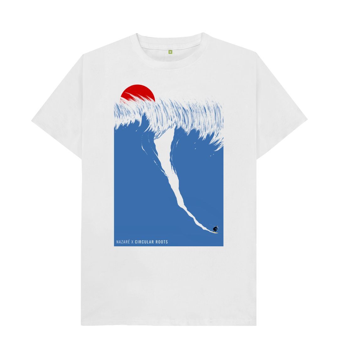 White Surfing Nazare - organic cotton t-shirt
