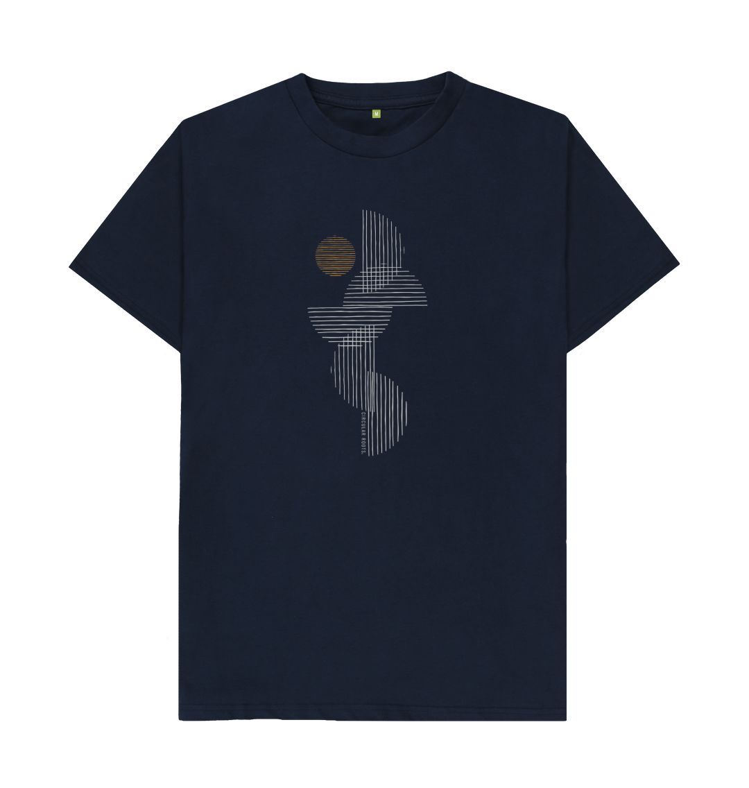 Navy Blue Phases - Organic cotton t-shirt
