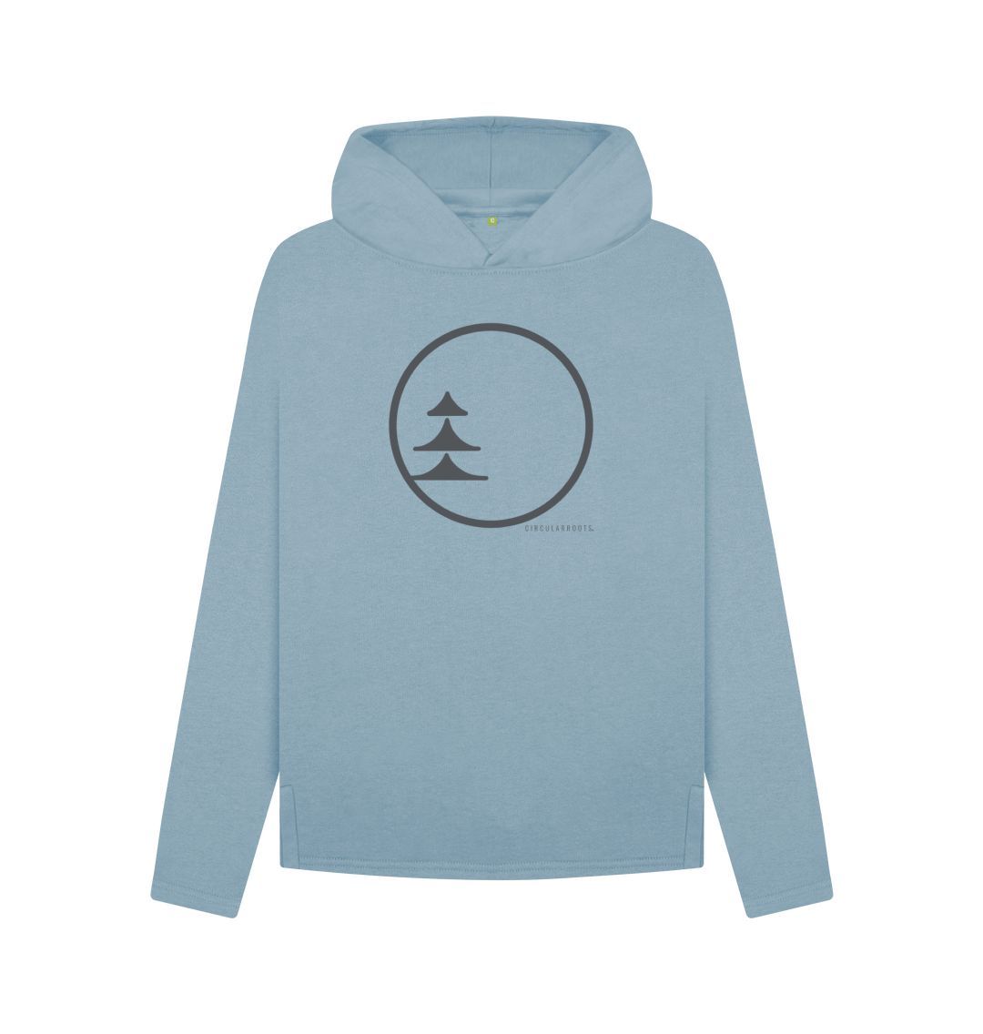 Stone Blue Circular Basics - Relaxed Fit Logo Hoodie