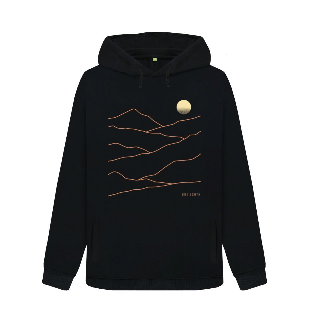 Black Wicklow Hills (w) - 100% Organic Cotton Hoodie