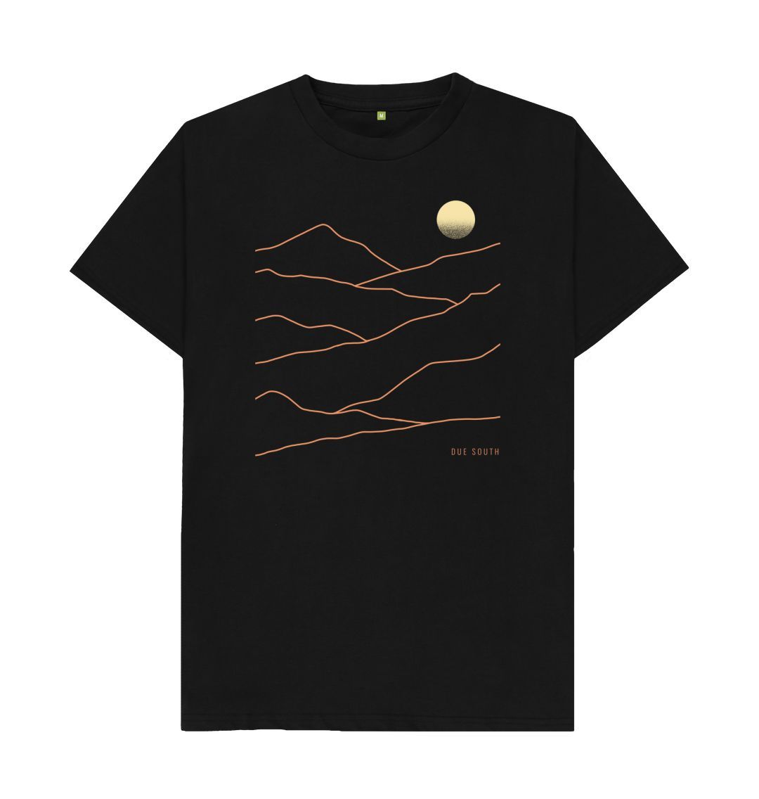 Black Wicklow Landscape v2 - 100% Organic cotton t-shirt